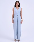 SIXDO G-Blue Woven Jumpsuit Long L